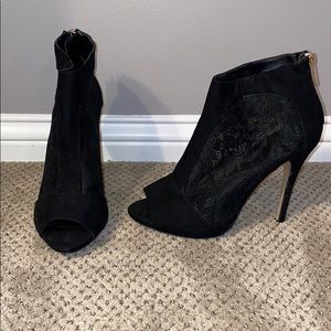 Black with Lace Booties